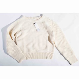 ジーユー(GU)の※お値下げ価格【美品】GU ガーターセーター オフホワイト(ニット/セーター)