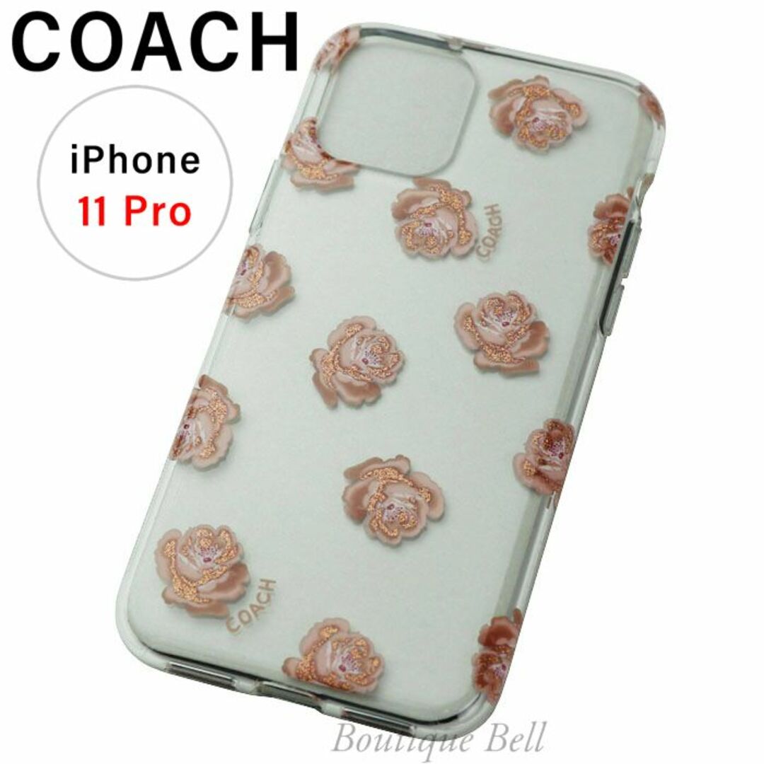 【COACH】コーチ 花柄×クリア iPhone11Pro ケース