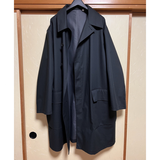 UNIQLO(ユニクロ)のUNIQLO U 22aw ブロックテックコート 黒XL メンズのジャケット/アウター(ステンカラーコート)の商品写真