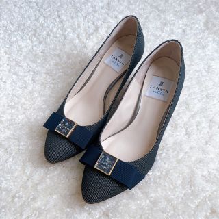 ランバンオンブルー(LANVIN en Bleu)の専用[美品]LANVIN en Bleu デニムリボンパンプス(ハイヒール/パンプス)