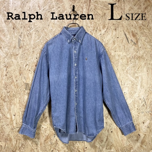 Ralph Lauren(ラルフローレン)の【専用】ラルフローレン 刺繍 デニムシャツ ボタンダウン　LalphLauren メンズのトップス(シャツ)の商品写真