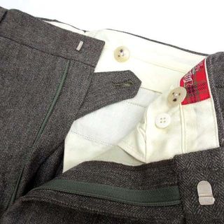 バラクータ ツータック ウール スラックス パンツ ヘリンボーン グレー 82