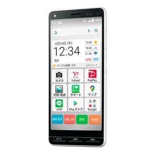 キョウセラ(京セラ)の期間限定値下【新品未使用】KYOCERA かんたんスマホ2+  ホワイト (スマートフォン本体)