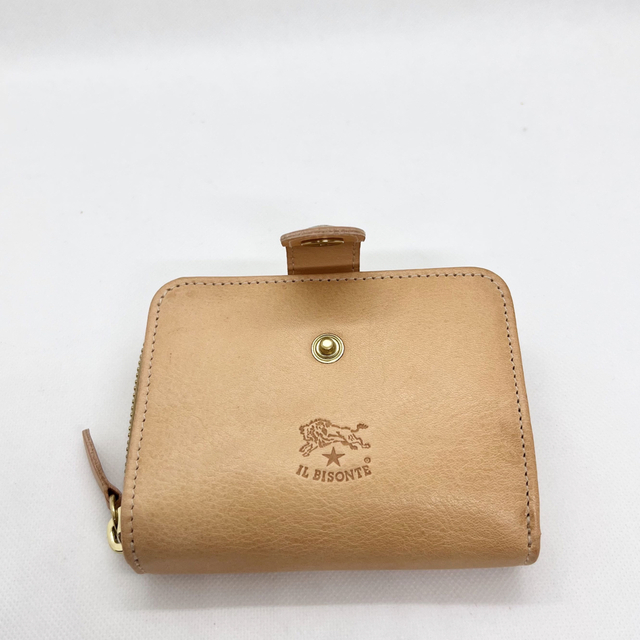 新品未使用】イルビゾンテ 二つ折り財布 ☆ ヌメ(ナチュラル) ☆-