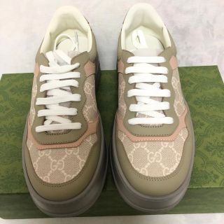 新品 未使用 gucciグッチ ウィメンズ GG スニーカー 38 24cm-