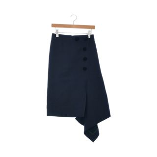 サカイ(sacai)のsacai サカイ ロング・マキシ丈スカート 0(XS位) 紺 【古着】【中古】(ロングスカート)