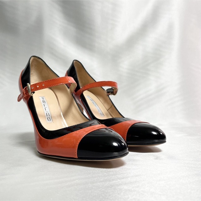 PELLICO(ペリーコ)のペリーコ ストラップパンプス サイズ36 イタリア製 本革 光沢 高級品 レディースの靴/シューズ(ハイヒール/パンプス)の商品写真