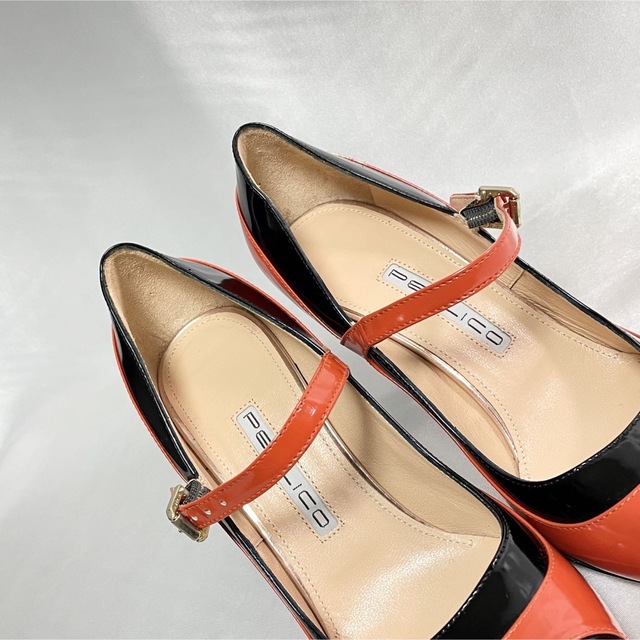 PELLICO(ペリーコ)のペリーコ ストラップパンプス サイズ36 イタリア製 本革 光沢 高級品 レディースの靴/シューズ(ハイヒール/パンプス)の商品写真