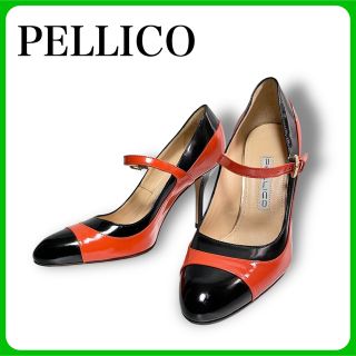 ペリーコ(PELLICO)のペリーコ ストラップパンプス サイズ36 イタリア製 本革 光沢 高級品(ハイヒール/パンプス)