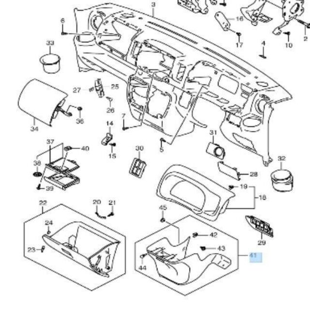 スズキ(スズキ)の【スズキ 純正新品】 DA17W  インパネアンダーボックス 小物入れ 自動車/バイクの自動車(車種別パーツ)の商品写真