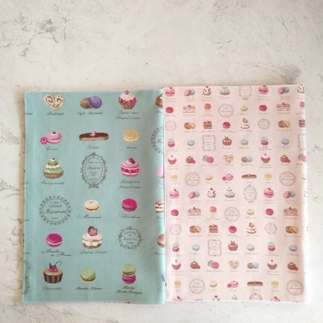 30×40 ２枚組 マカロン yuwa ランチョンマット ハンドメイド 給食 女 ハンドメイドのキッズ/ベビー(外出用品)の商品写真