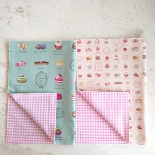 30×40 ２枚組 マカロン yuwa ランチョンマット ハンドメイド 給食 女(外出用品)