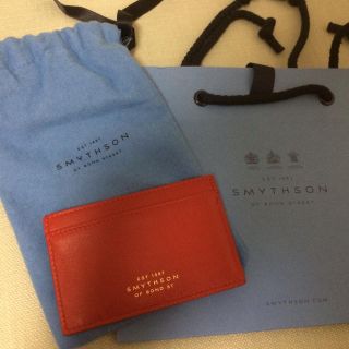 スマイソン(Smythson)のスマイソン♡♡定期入れ♡新品未使用♡(名刺入れ/定期入れ)