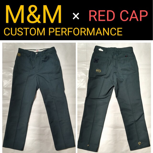 M&M(エムアンドエム)のM&M × RED CAP■コラボ■WORK PANTS■ダークグリーン■30 メンズのパンツ(ワークパンツ/カーゴパンツ)の商品写真