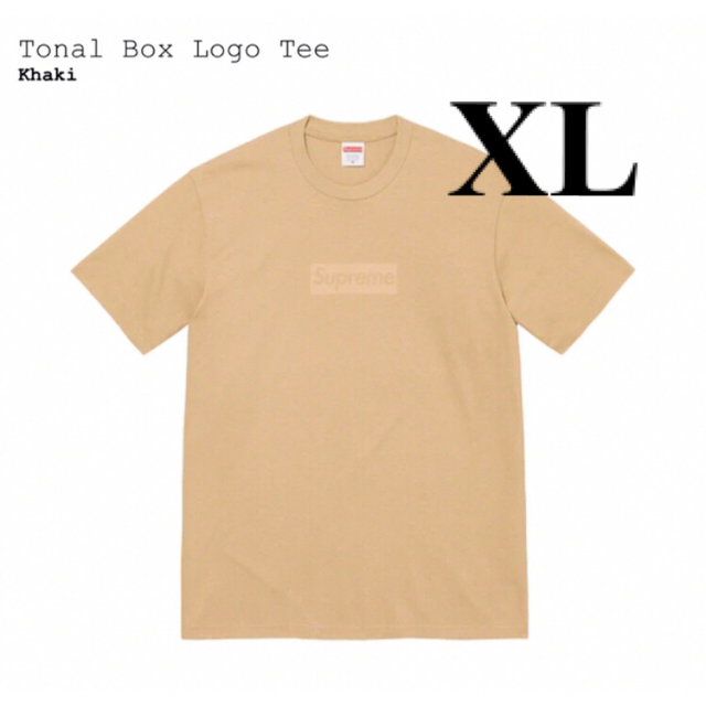 【Supreme】Tonal Box Logo Tee Khaki XLsize
