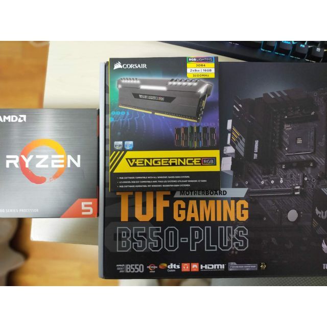 【Ryzen5 5600xメモリセット】TUF GAMING B550-PLUS