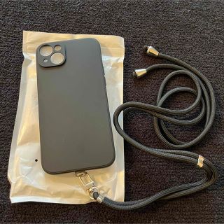 新品 ● iphone14plus ケース ショルダー ● 黒 ブラック(iPhoneケース)