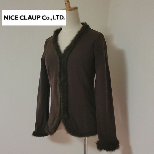 NICE CLAUP(ナイスクラップ)のNICE CLAUP  ファー付きジャケット レディースのジャケット/アウター(テーラードジャケット)の商品写真