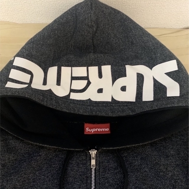 supreme ジップパーカー XL フードロゴ