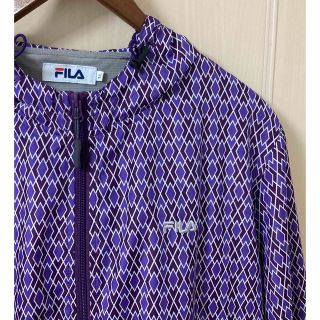 フィラ(FILA)の【美品、未使用】FILA フィラ ナイロン パーカー ジャケット XL パープル(ナイロンジャケット)