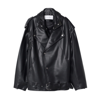 ルシェルブルー(LE CIEL BLEU)のFaux Leather Biker Jacket  (ライダースジャケット)