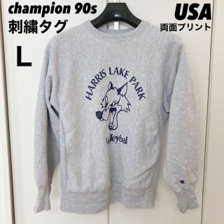 チャンピオン(Champion)のchampion 90sリバースウィーブ　両面プリント　Ｌサイズ(スウェット)