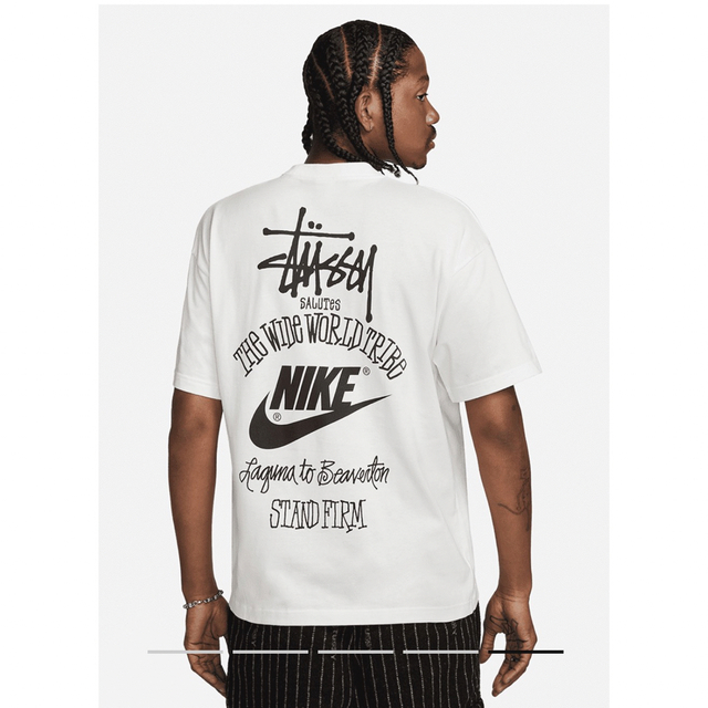 STUSSY(ステューシー)のStussy x Nike Men's T-Shirt White M メンズのトップス(Tシャツ/カットソー(半袖/袖なし))の商品写真