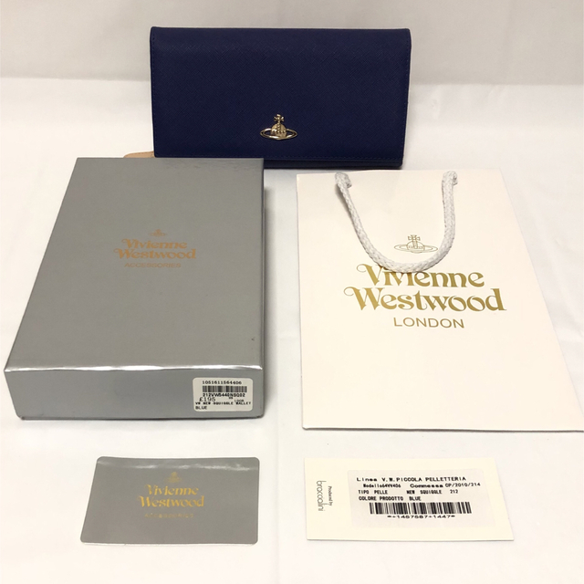 Vivienne Westwood(ヴィヴィアンウエストウッド)の🔸新品訳あり🔸 VivienneWestwood 長財布 ブルー ※初期汚れ有り レディースのファッション小物(財布)の商品写真