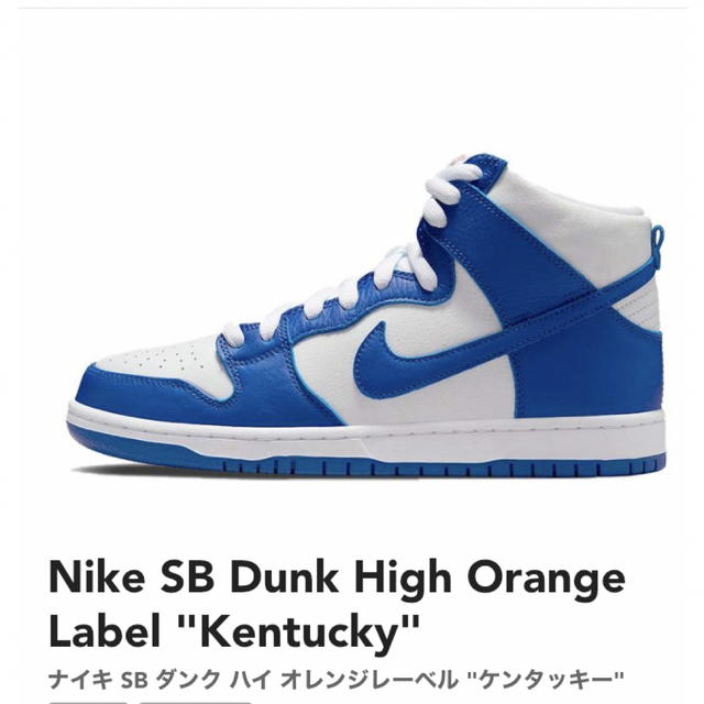 NIKE(ナイキ)のNike SB Dunk High Orange Label "Kentucky メンズの靴/シューズ(スニーカー)の商品写真