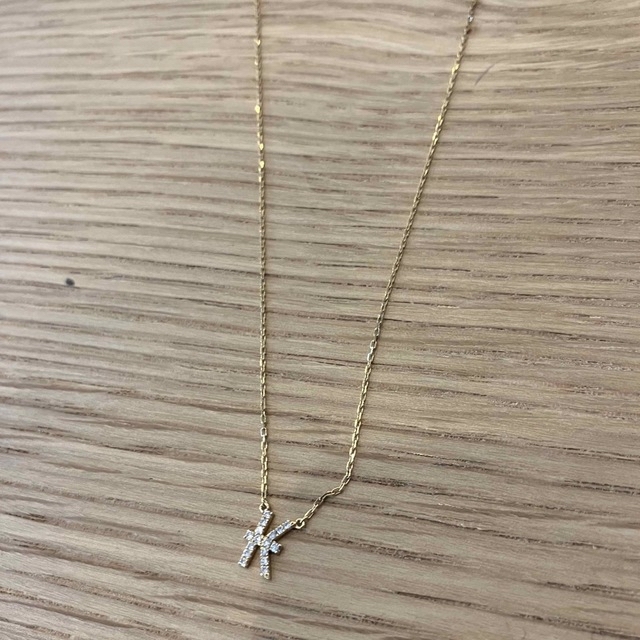 アーカー AHKAH イニシャルネックレス K 美品 ダイヤ 【数量は多
