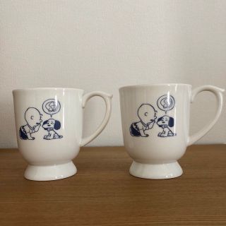 スヌーピー(SNOOPY)のスヌーピー　1950年代イラスト　高台マグカップ　2個セット(食器)