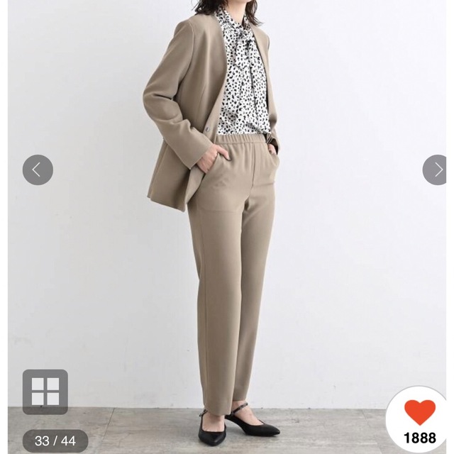INDIVI - インディヴィ⭐️今季新品 スーツ ノーカラージャケット