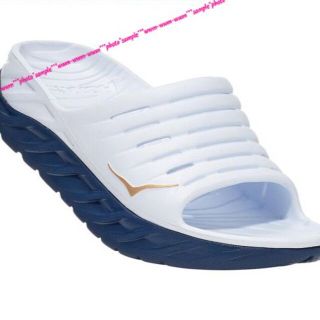 ホカオネオネ(HOKA ONE ONE)のホカオネオネ リカバリーサンダル「オラリカバリー スライド」23.0cm 白紺(サンダル)