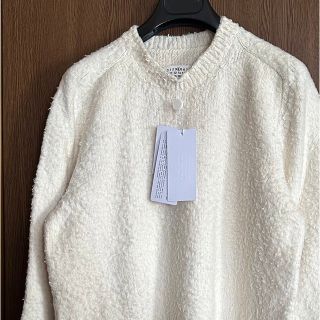 マルタンマルジェラ(Maison Martin Margiela)のM新品 メゾン マルジェラ デストロイ ロング ニット セーター アイボリー(ニット/セーター)