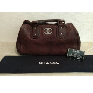 シャネル(CHANEL)のCHANEL　ワイドステッチキャビアスキン　ハンドバッグ(ハンドバッグ)