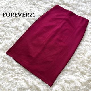 フォーエバートゥエンティーワン(FOREVER 21)のタイトスカート　ワインレッド　Sサイズ　Forever21(ロングスカート)