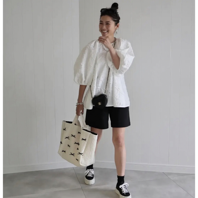 新品gypsohila ジフソフィアリボンバッグpicnicbag m ホワイトの通販