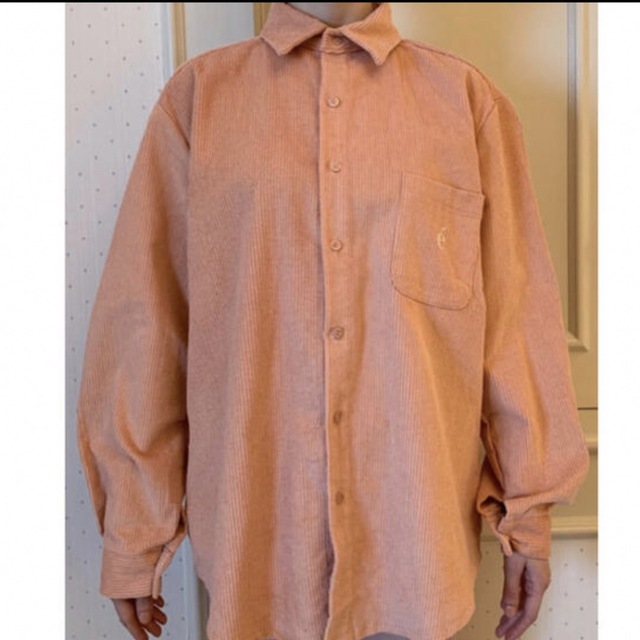 epine é logo corduroy big shirt pink