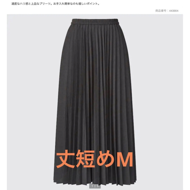 UNIQLO(ユニクロ)のユニクロ　レディース　アコーディオンプリーツスカート　M レディースのスカート(ロングスカート)の商品写真