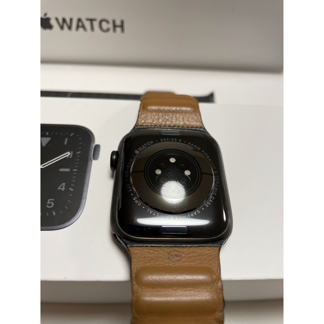 Apple Watch(アップルウォッチ)のミーキ様専用！【本日限定値下げ】AppleWatch 6 44mm チタニウム スマホ/家電/カメラのスマートフォン/携帯電話(その他)の商品写真