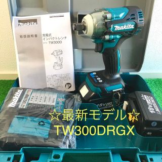 ☆美品☆makita マキタ 18V 充電式インパクトレンチ TW300DRGX バッテリー2個(6.0Ah)充電器 ケース付 79753