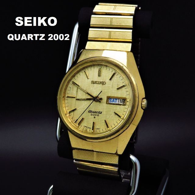 SEIKO(セイコー)のSEIKO QUARTZ 2002 腕時計 デイデイト ゴールド ヴィンテージ メンズの時計(腕時計(アナログ))の商品写真