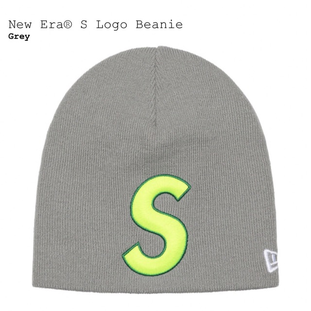 Supreme(シュプリーム)のシュプリーム　New Era S Logo Beanie　グレー メンズの帽子(ニット帽/ビーニー)の商品写真
