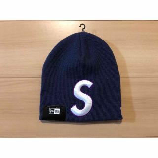 シュプリーム(Supreme)のシュプリーム　New Era S Logo Beanie　ライトネイビー(ニット帽/ビーニー)