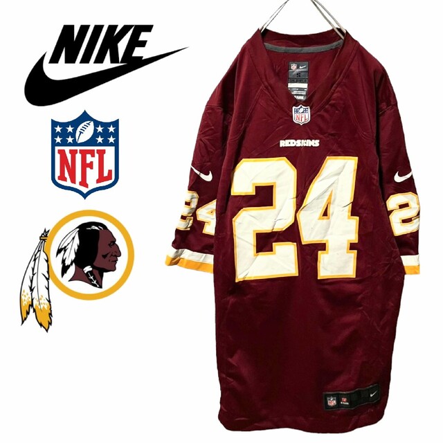 【NIKE】NFL REDSKINS ゲームシャツ A-373