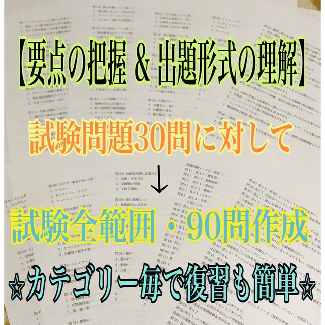 『合格したい方はご活用下さい！家庭動物管理士の試験完全対策資料＆問題集セット』 その他のペット用品(犬)の商品写真