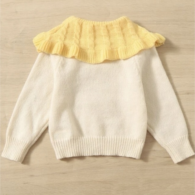 新品　襟付きニットのみ　6Y キッズ/ベビー/マタニティのキッズ服女の子用(90cm~)(ニット)の商品写真