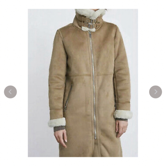 【即購入ok・美品】 ZARA ザラ ムートン ロング コート ベージュ