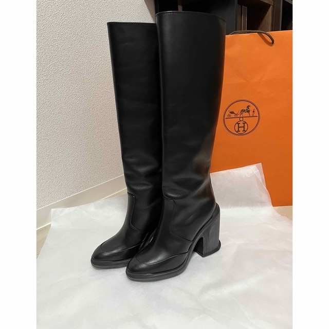 HERMES エルメス ロングブーツ 37ハーフ 37.5-