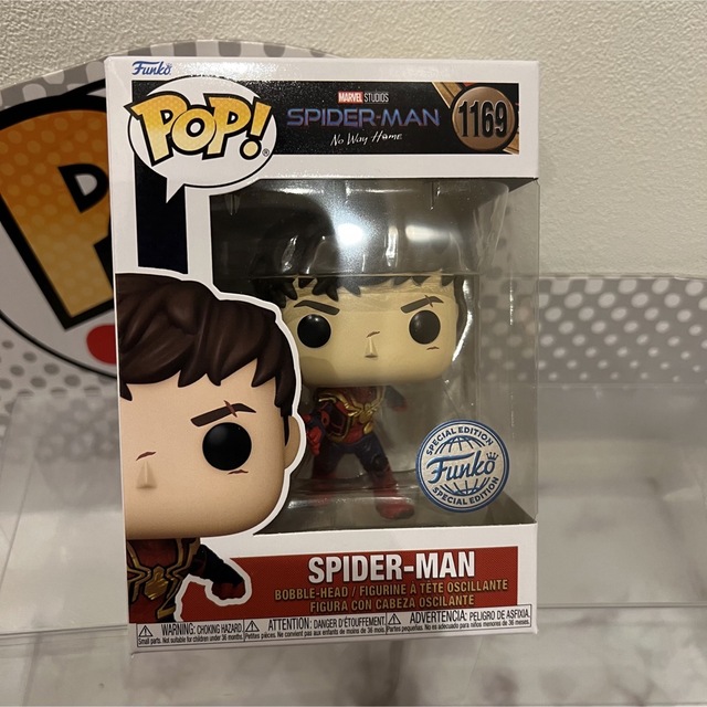 MARVEL(マーベル)のレア限定FUNKO POP! スパイダーマン　トム・ホランドver アンマスク エンタメ/ホビーのフィギュア(アメコミ)の商品写真